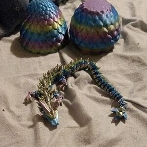 Noonday Collection Multicolor Dragon Figurine with Scales